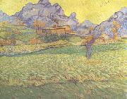 Vincent Van Gogh A Meadow in the Mounatains:Le Mas de Saint-Paul (nn04) France oil painting reproduction